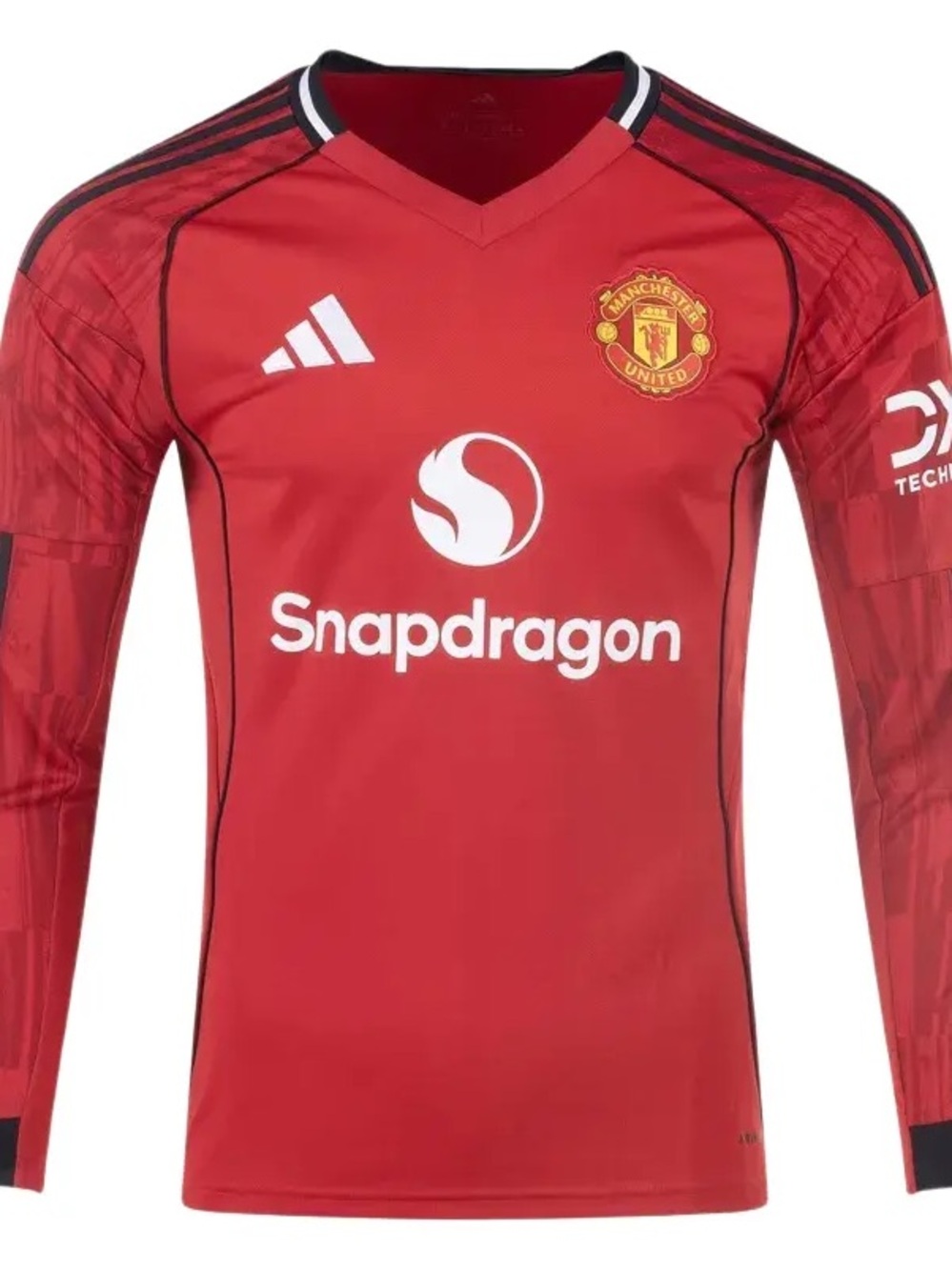 Brand New adidas Red Manchester United Long Sleeve Jersey with White Accents